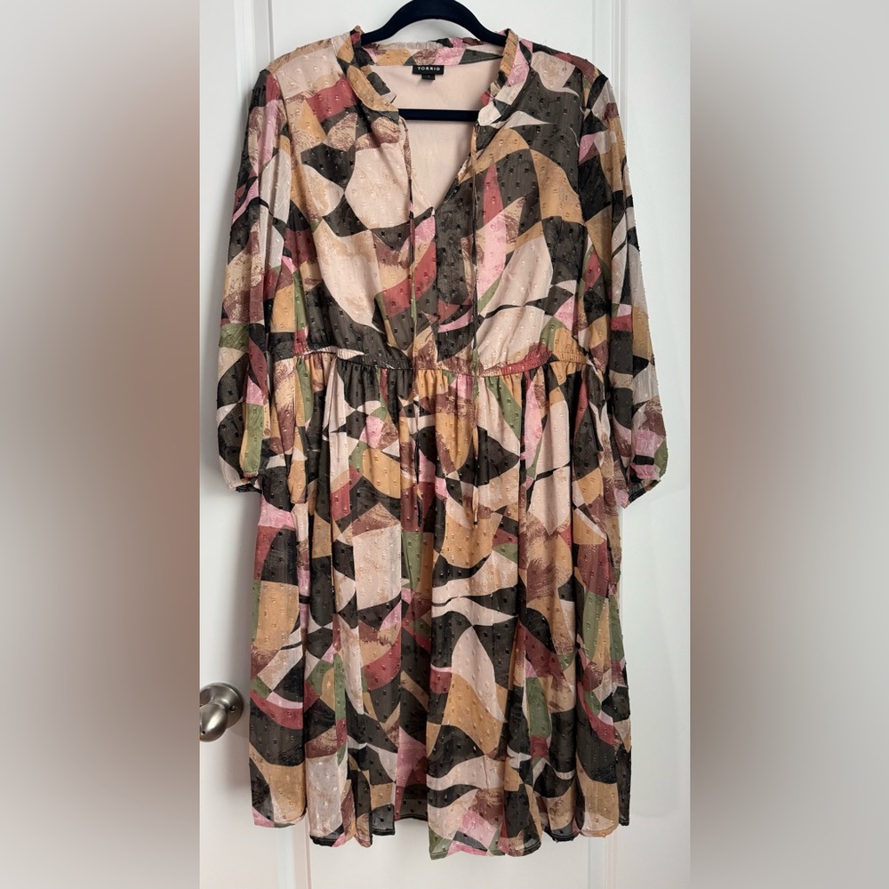Torrid Multicolor Abstract Dress